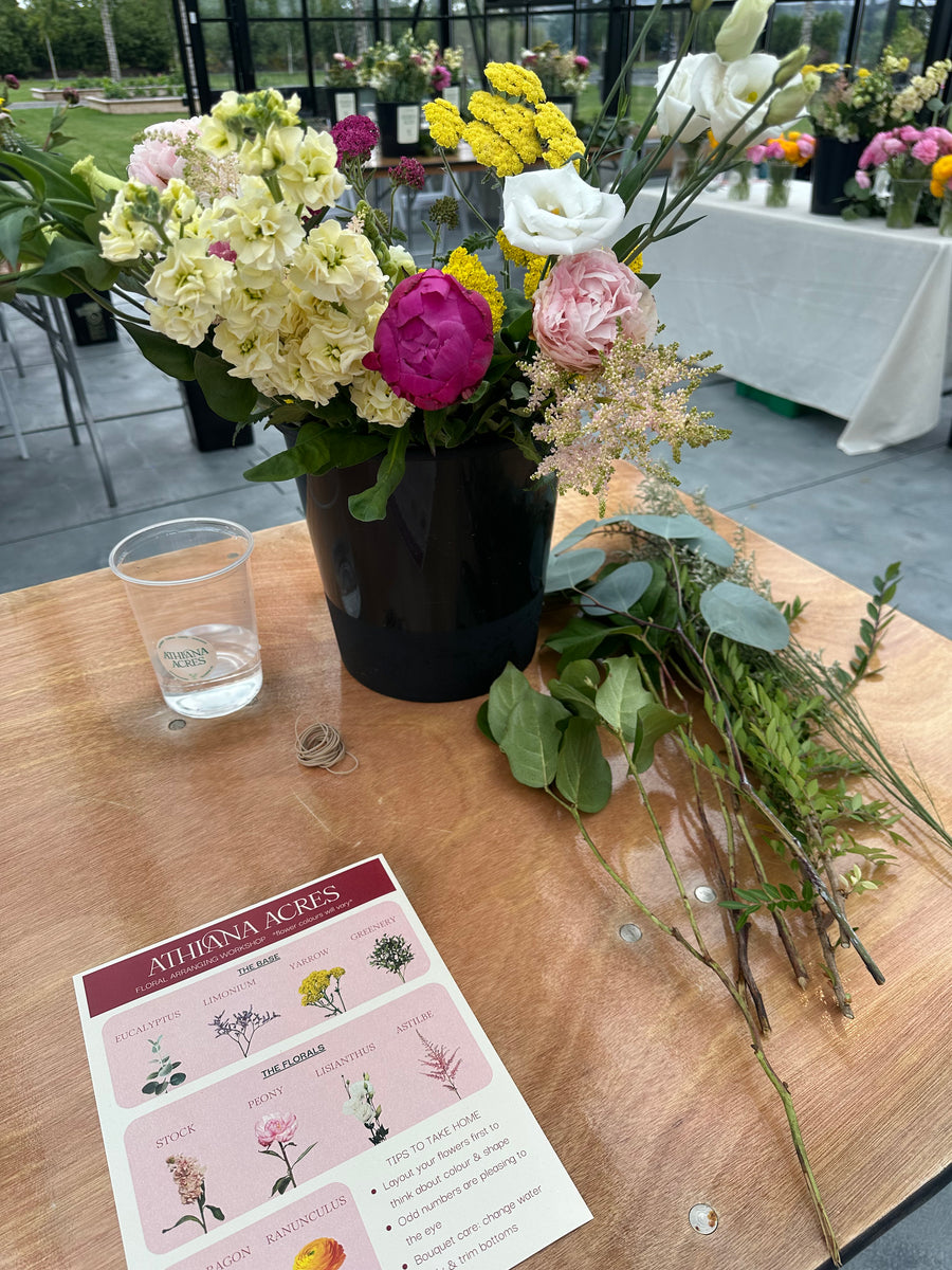 June 30, 2026 · Vase Arrangement Workshop – Athiana Acres
